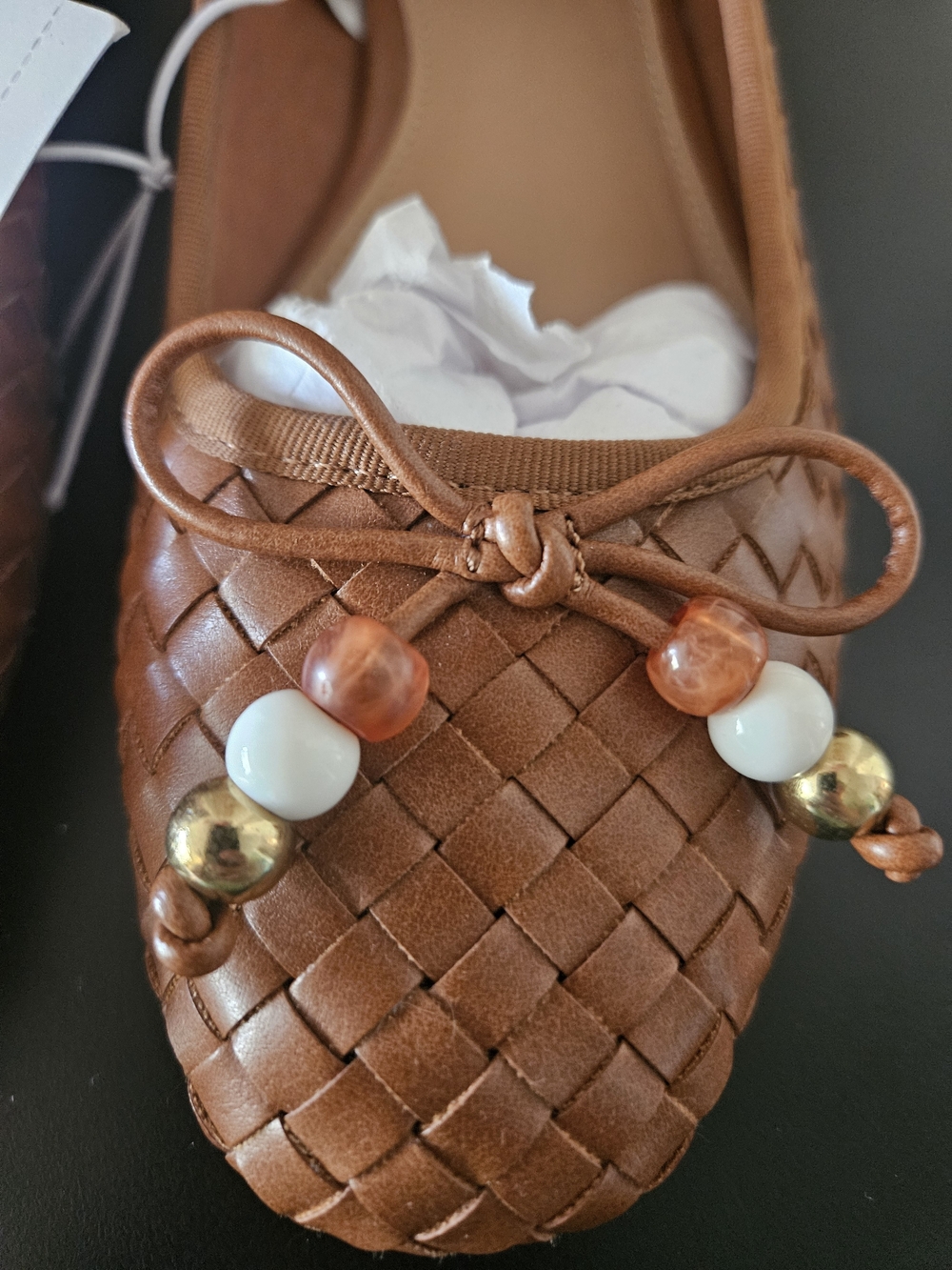 NWT Universal Thread Woven Ballet Flats in Cognac Size 6.5 - Picture 7 of 9